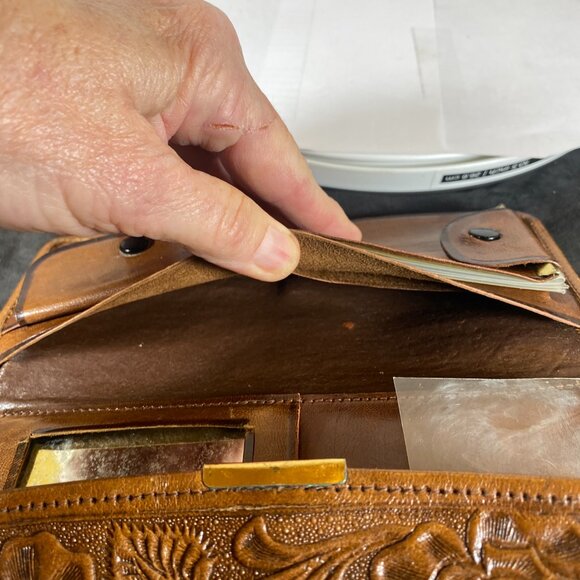 Rare, Vintage Hand Tooled, Mexican Wallet, Made in Mexico, - Picture 7 of 7